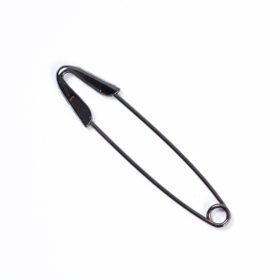 Italian Charcoal Metal Safety Pin - 3.75