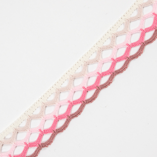 Pink Ombre Crochet Trim - 1.5