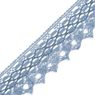 Light Blue Crochet Lace Trimming - 2.75