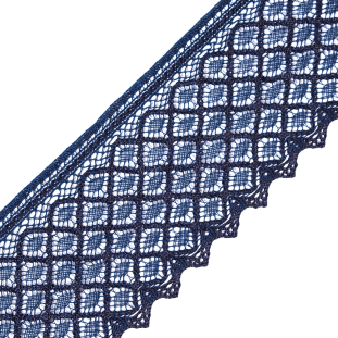 Navy Crochet Trim - 4