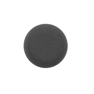 Italian Matte Charcoal Gray Domed Plastic Button - 32L/20mm