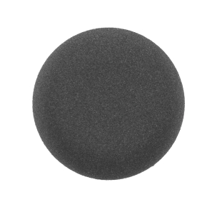Italian Matte Charcoal Gray Domed Plastic Button - 44L/25mm