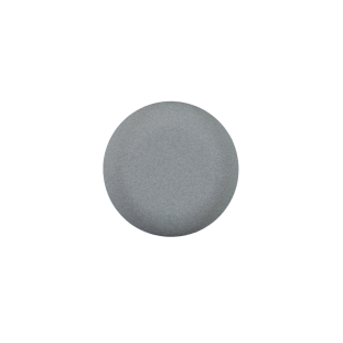 Italian Matte Light Gray Domed Plastic Button - 24L/15mm