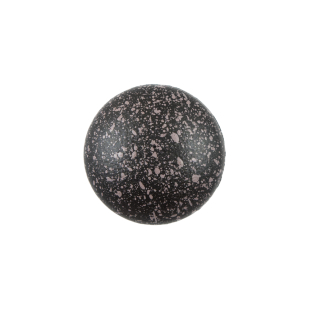 Italian Black and Twilight Mauve Speckled Plastic Button - 32L/20mm
