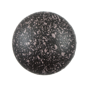 Italian Black and Twilight Mauve Speckled Plastic Button - 44L/28mm