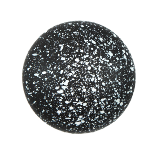 Italian Black and White Speckled Plastic Button - 44L/28mm