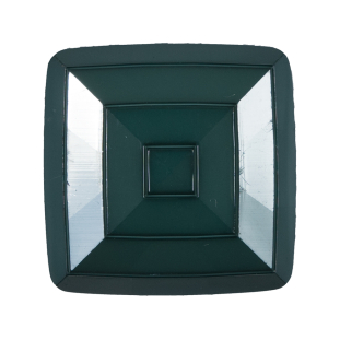 Italian Sycamore Green Square Plastic Button - 48L/30mm