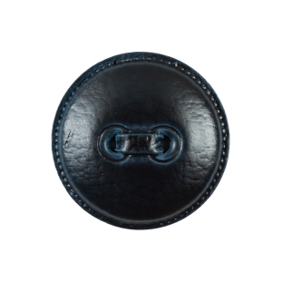 Italian Navy Faux Leather Plastic Button - 40L/25mm