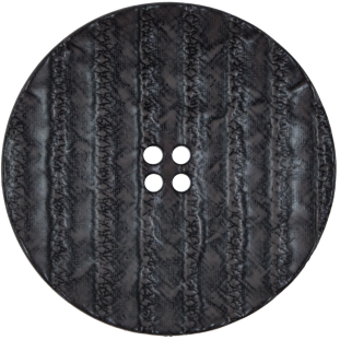 Italian Black Textured 4-Hole Button - 80L/51mm