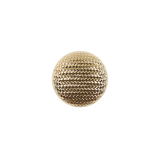 Italian Gold Basketwoven Metal Button - 20L/12mm