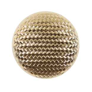 Italian Gold Basketwoven Metal Button - 44L/28mm