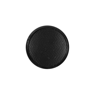 Italian Black Textured Plastic Button - 32L/20mm