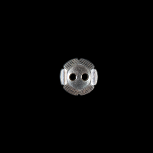 Italian Silver 2-Hole Metal Button - 16L/10mm
