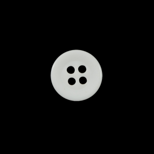 Italian White 4-Hole Plastic Button - 20L/12mm