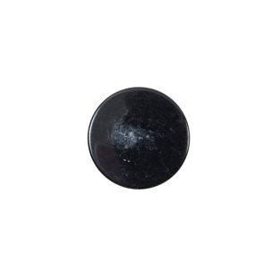 Italian Black Glossy Plastic Button - 24L/15mm