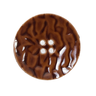 Italian Toffee Brown Textured Button - 44L/28mm