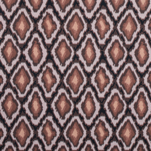 Friar Brown and Pearl Python Printed Stretch Cotton Sateen