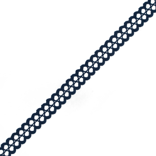 Navy European Crochet Trim - 0.75