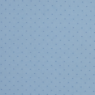 Blue Luxury Cotton Shirting with Navy Square Polka Dots