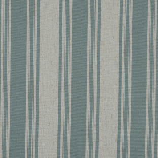 Lagoon Striped Polyester and Cotton Woven