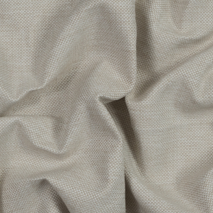 Beige and White Basket Woven Polypropylene Upholstery Fabric
