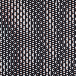 Black and Beige Geometric Cotton Sateen