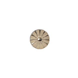 Italian Gold Chrome Plated Floral Nylon Button - 16L/10mm