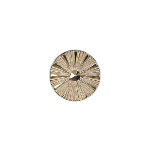 Italian Gold Chrome Plated Floral Nylon Button - 20L/12.5mm