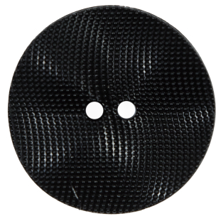 Italian Black Textured Wave Button - 64L/40.5mm