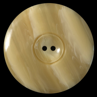 Italian Beige Striated 2-Hole Plastic Button - 64L/40.5mm