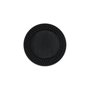 Italian Black Textured Plastic Button - 32L/20mm