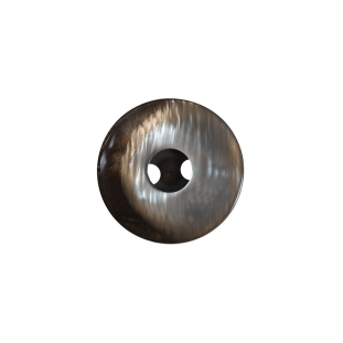 Italian Black and Copper Iridescent 2-Hole Button - 28L/18mm