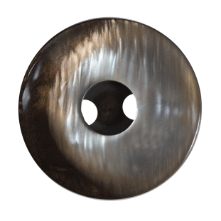 Italian Black and Copper Iridescent 2-Hole Button - 54L/34mm