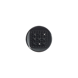 Italian Black Shank Back Plastic Button - 20L/12.5mm