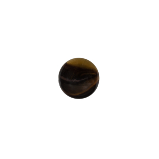 Italian Brown Glossy Shank Back Button - 16L/10mm