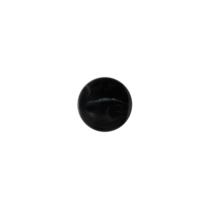 Italian Black Glossy Shank Back Button - 16L/10mm