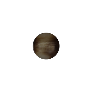 Italian Light Brown Glossy Shank Back Button - 18L/11mm
