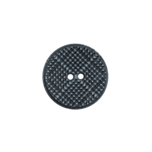 Italian Black and Gray Geometric 2-Hole Button - 32L/20mm