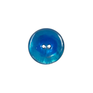 Italian Blue 2-Hole Shell Button - 24L/15mm