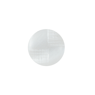 Italian White Plastic Shank Back Button - 24L/15mm