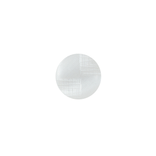 Italian White Plastic Shank Back Button - 18L/11.5mm