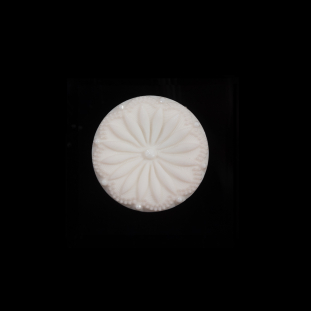 Italian Ivory Etched Shank Back Button - 24L/15mm