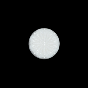 Italian White Floral Nylon Sprayed Button - 20L/12.5mm