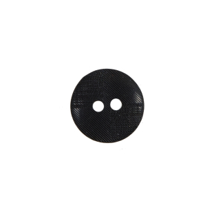 Italian Black 2-Hole Button - 20L/12.5mm