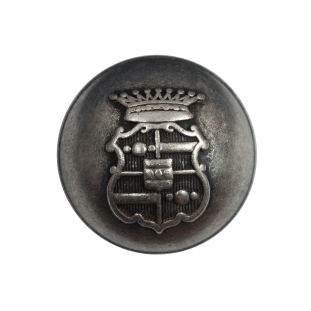 Italian Silver Metal Crest Button - 40L/25.5mm