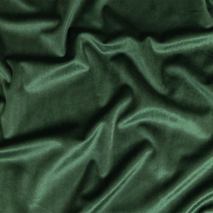Moss Green Creamy Polyester Velvet