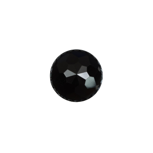 Italian Black Plated Bevel-Cut Button - 20L/12.5mm
