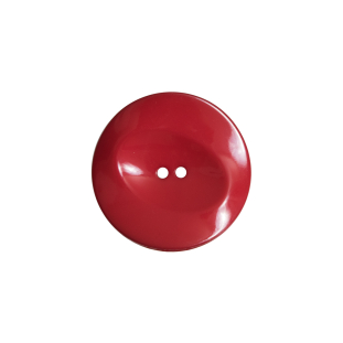 Italian Red Concaved Plastic 2-Hole - 32L/20mm