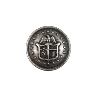 Italian Old Silver Military Shank Back Button - 32L/20mm