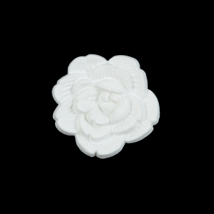 Italian White Flower Shank Back Button - 36L/23mm